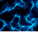 Blue lightning waves