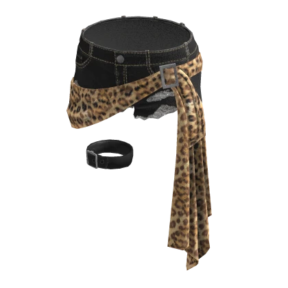 BB KPOP Shorts wrap belt w garter Cheetah | Roblox Item - Rolimon's