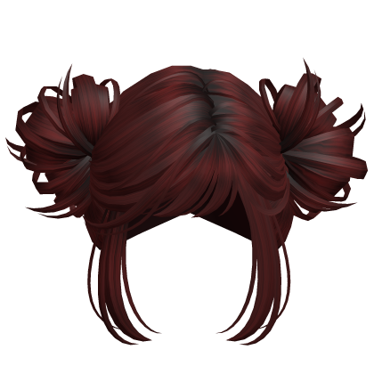Simple Anime Y2k Buns Dark Red