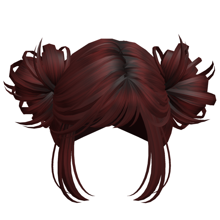 Simple Anime Y2k Buns Dark Red