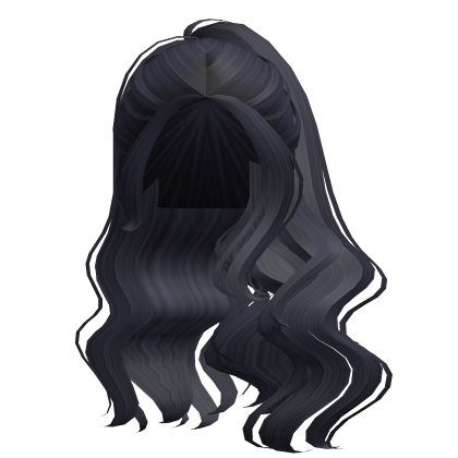 Cute Wavy Shoulder Ponytail (Dark Blue)