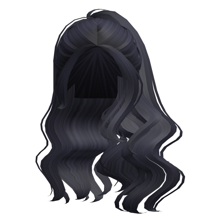 Cute Wavy Shoulder Ponytail (Dark Blue)