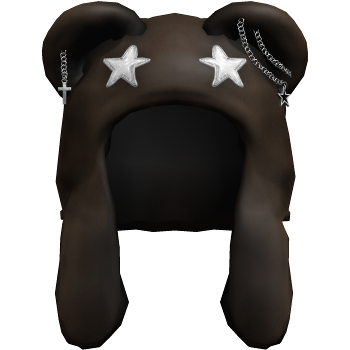 Grunge Bear Hat w/ Chains (Brown)