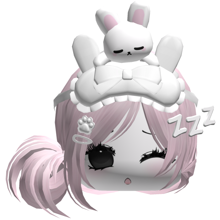 Kawaii Moe Sleepy Cute Bunny Anime Hair Pink
