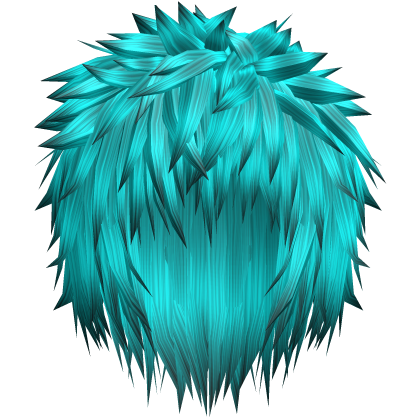 Cyan Blue Messy Anime Spiky Gothic Emo Boy Hair Roblox item