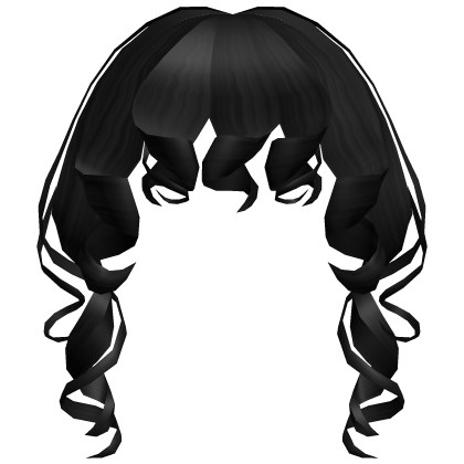 Curly Locks Bangs in Black Roblox item