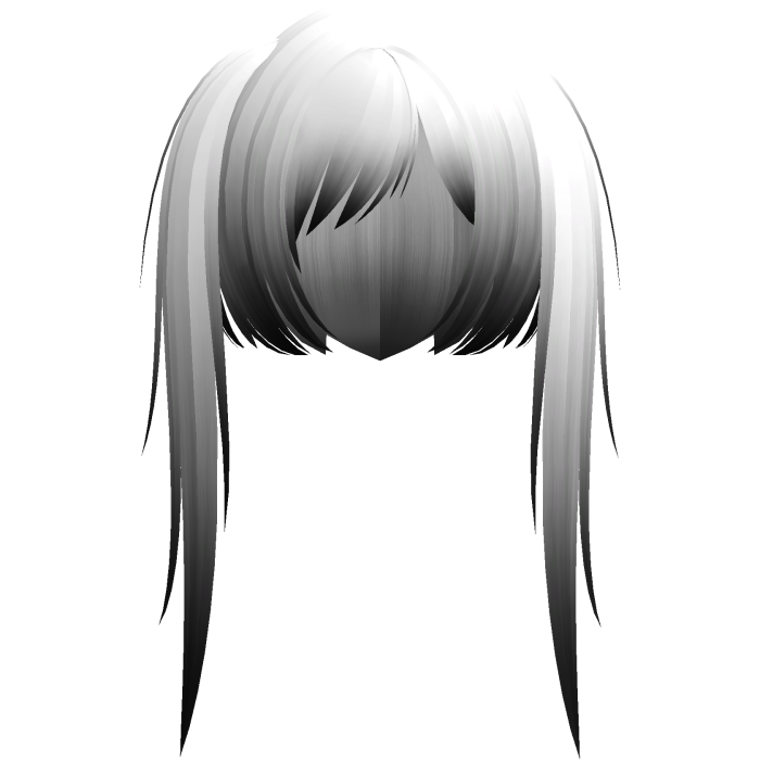 cute moe emo scene pigtails black and white
