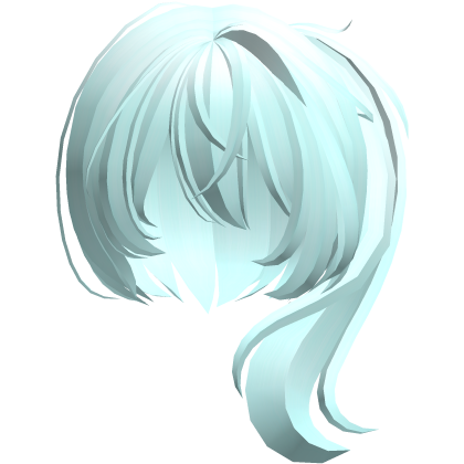moe vkei emo messy side ponytail teal