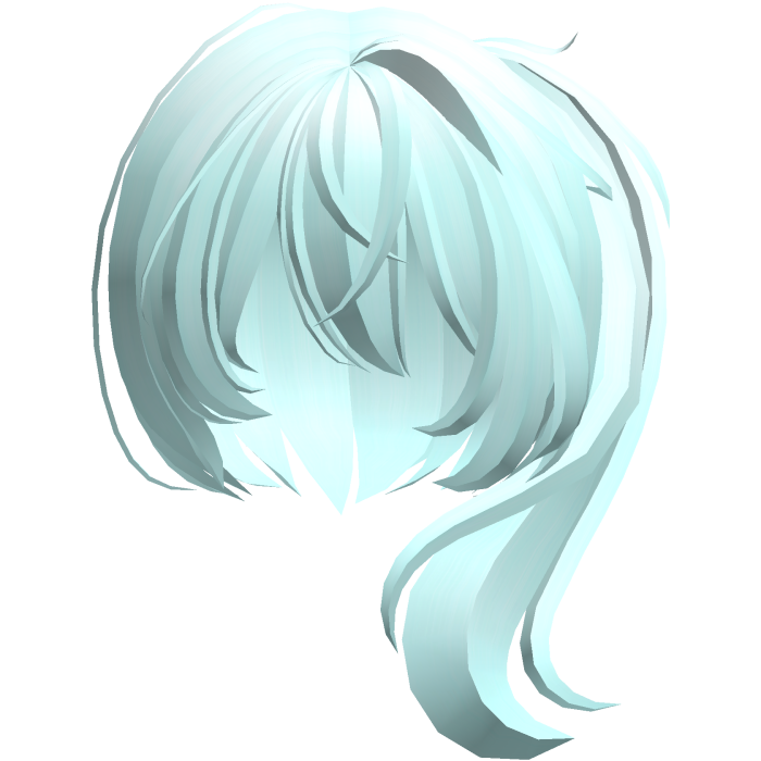 moe vkei emo messy side ponytail teal