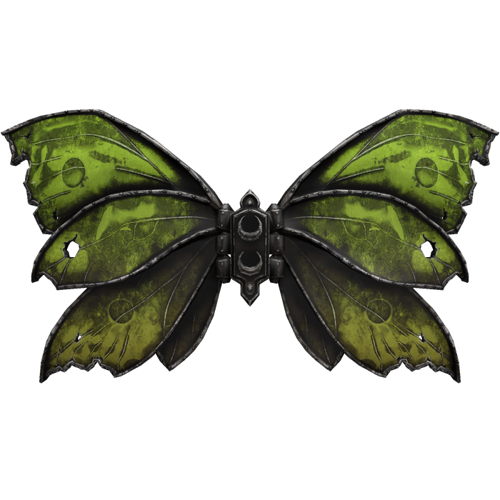 Moss Green Gothic Butterfly Wings