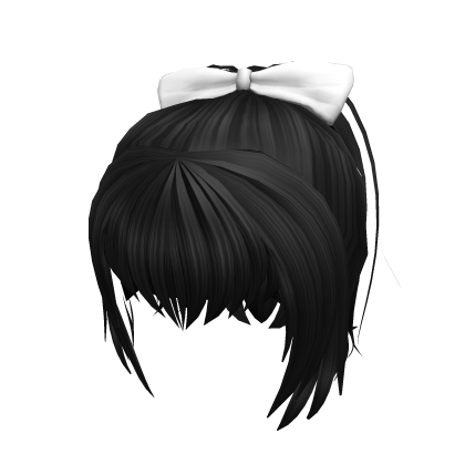 Wonderful Bow Ponytail - Black  Roblox item