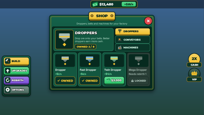 Tycoon UI Kit Cash Buttons Upgrade Shop HUD Panels preview 6