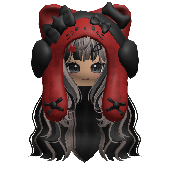 Black&Ash Cute Cozy Kitty Hood Hair