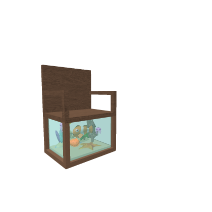 Simple Brown Chair With Attached Aquarium