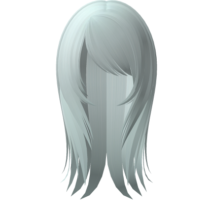 ☆ fatal emo doll messy straight hair light blue