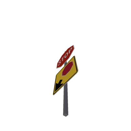 Stop Sign w Stop Ahead.