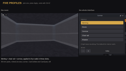 Cornice - Trim, Skirting & Crown Molding Tool preview 1