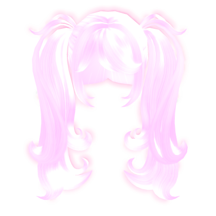 [emissive] cute pink glowing pigtails  Roblox item