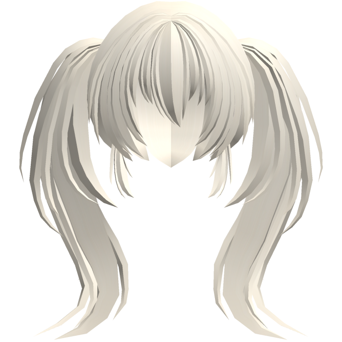 fluffy moe anime long ponytails blonde