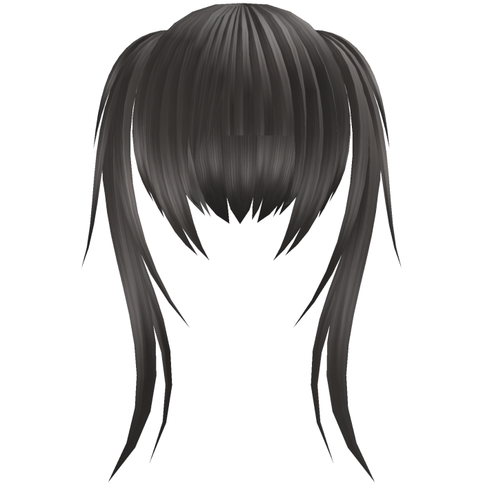 silver wispy long pigtails scene hair 