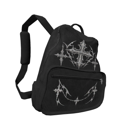 Y2K Silver Cross Backpack