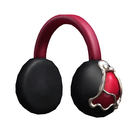 Black and Red Frostbell Earmuffs