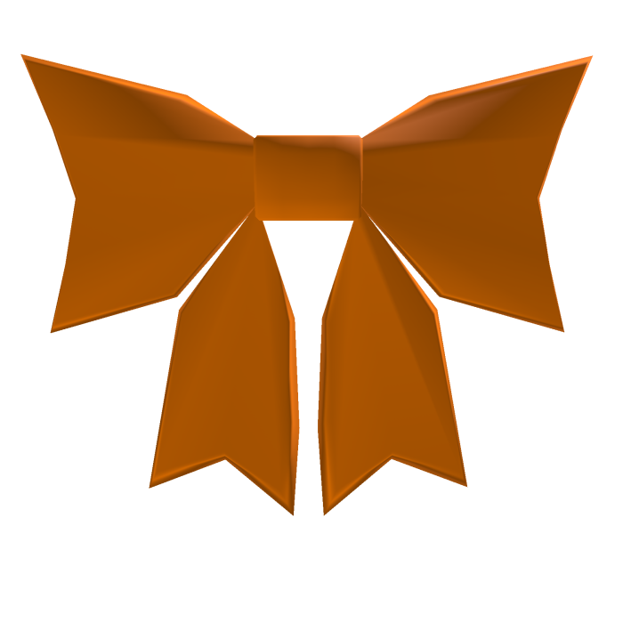 low poly orange bow