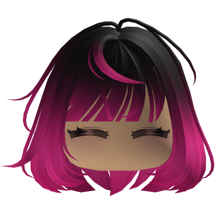 Cute emo y2k hair fluffy (pink)