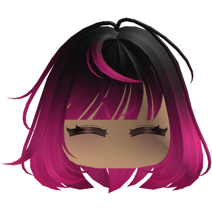 Cute emo y2k hair fluffy (pink)