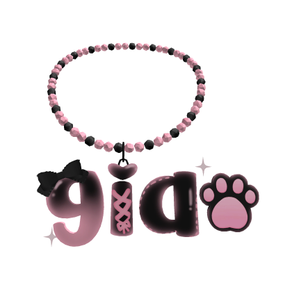 Gia 3.0 Pink and Black Necklace Roblox item