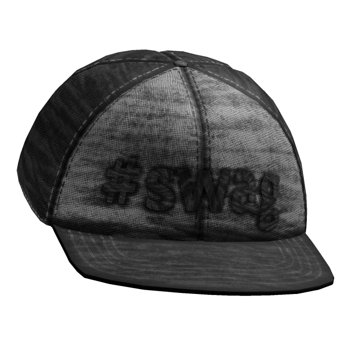 tilted black swag hat