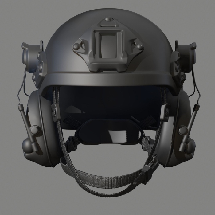 Black Military Helmet preview 1