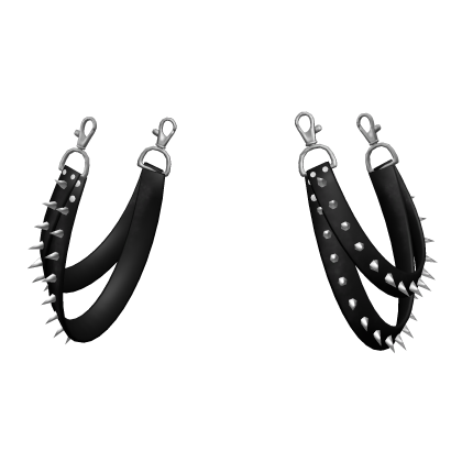 Spike Emo Straps in Black Roblox item