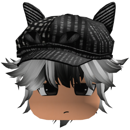 Messy Fluffy Emo Y2K Boy Hair VKAI black gray CAT