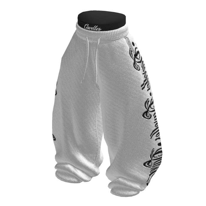 Celana Longgar Sweatpants Putih