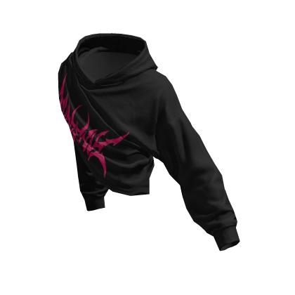 Half Raised Hoodie Black w/ Pink Svddenly Print