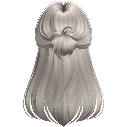 Sleek Layered Half-Up Bun (Platinum)