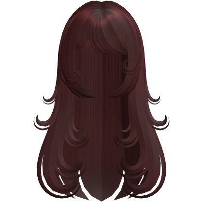 Adorable Red Swirly Long Messy Hair Roblox item