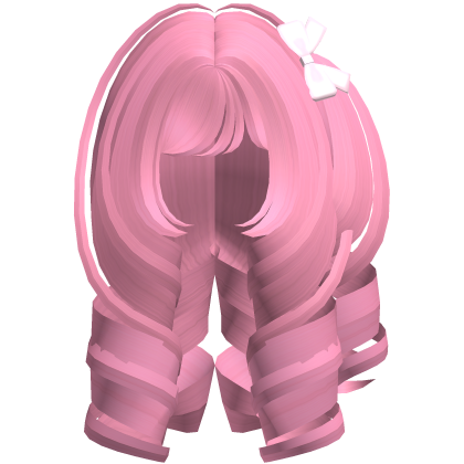 pink kawaii dolly lolita curls w bow Roblox item