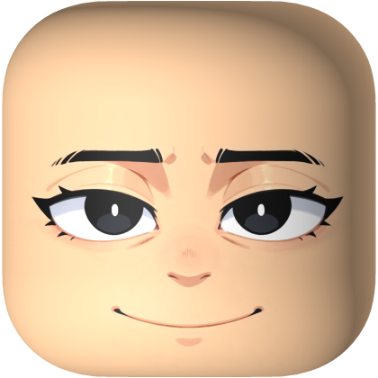Calm Confident Smile Face – Light Roblox item