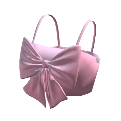 Pink Bow Tie Crop Top thumbnail