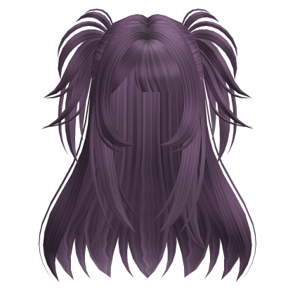 Messy Y2K Grunge Twintails (Purple) Roblox item