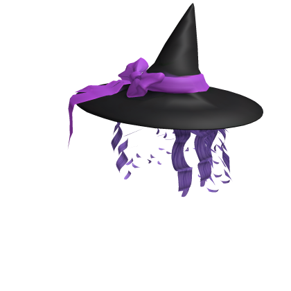 Purple Wavy Witch Hair w/ Hat
