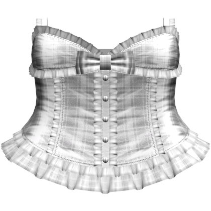 cute gothic plaid babydoll dress in white