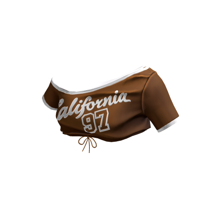 Y2K Varsity Baby Tee(Brown)