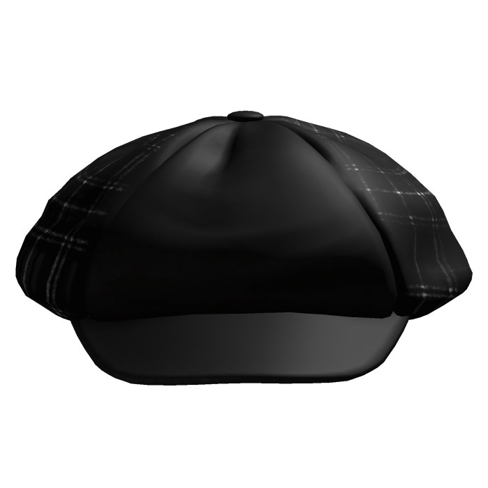 Plaid Newsboy Beret Cap Black