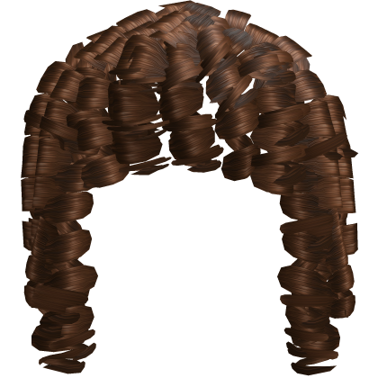 Curly blossom Bangs [Brunette]  Roblox item