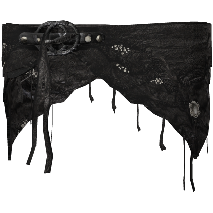 Leather Vkei Distressed Waist Wrap Skirt Belt