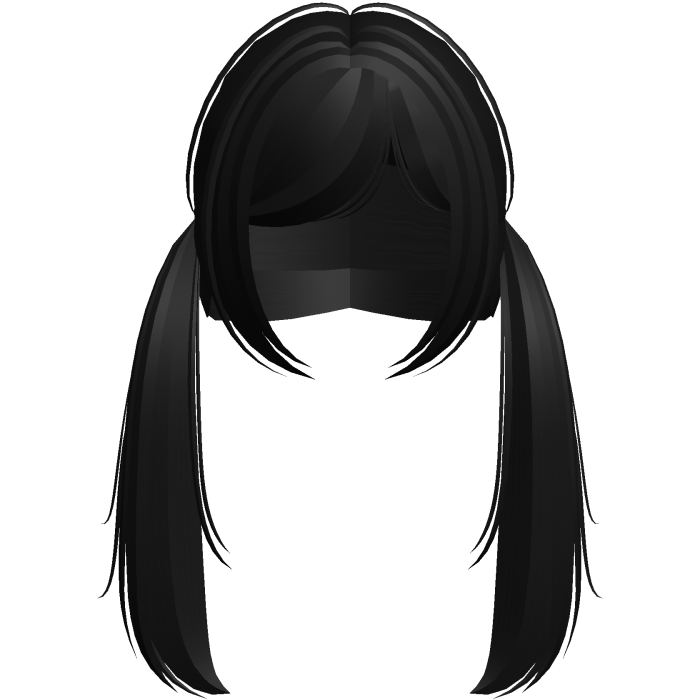 cute long straight doll pigtails black