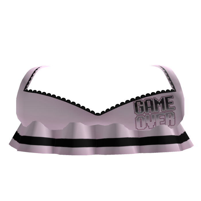 ✧ cute pink/black game over top 3.0